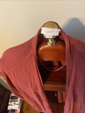 LOFT Rosewood Open Front Cardigan